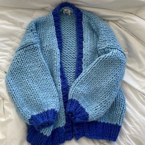 Princess Polly chunky blue cardigan